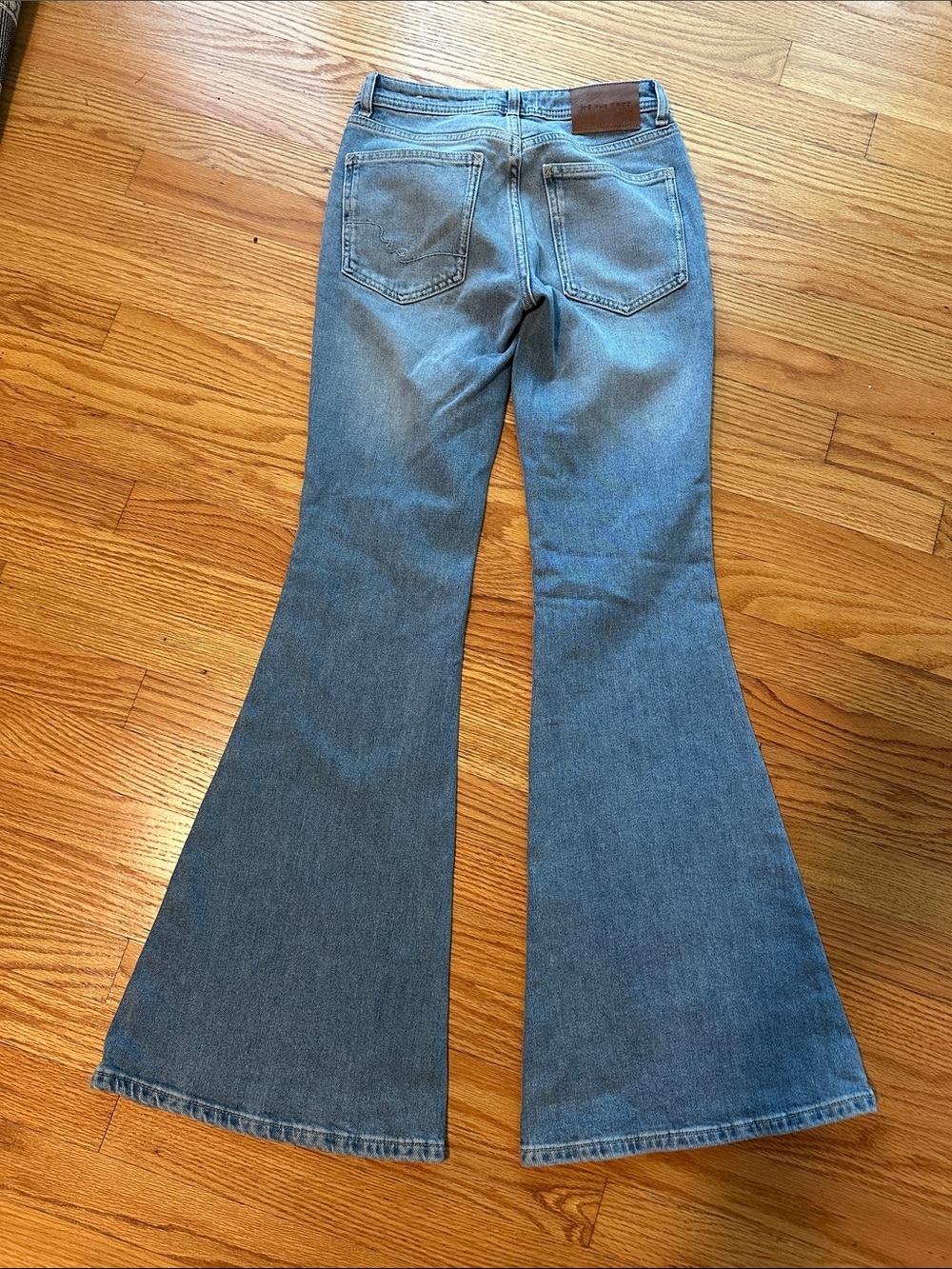 We The Free Light Blue Wide-Leg Flared Jeans - Picture 2 of 3